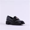 Marco Moreo Maura Heart Slip On Loafer - Black Patent